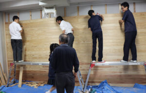 秀英高校のDIY部の施工